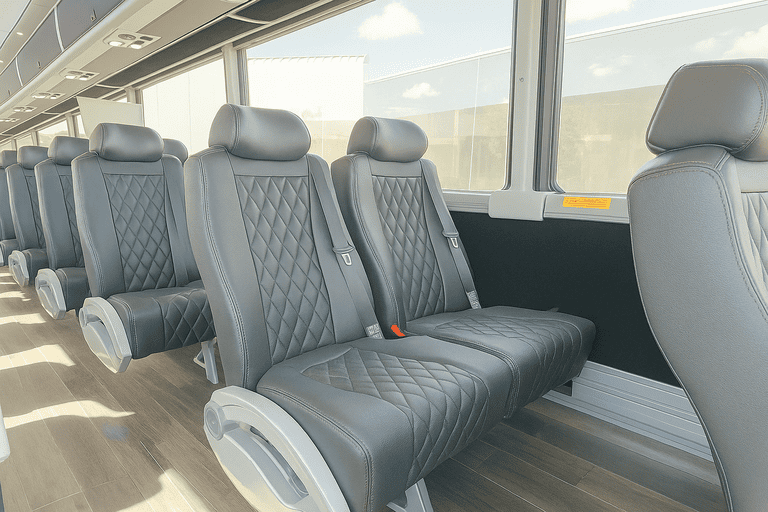 interior of Charter Bus Rental Bolingbrook charter bus